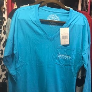 Lauren James long sleeve blue shirt